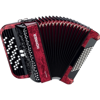 Аккордеон кнопочный Hohner Nova II 72 A1563/A4263, красный