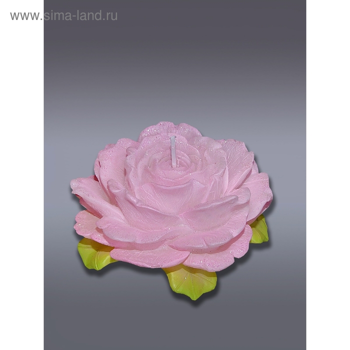 Свеча роза розовая ароматизированная - Фото 1