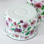 Набор эмалированных кастрюль «Анютины глазки», 2 шт.: 4 л, 5.5 л, белый - Фото 3