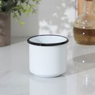 Кружка эмалированная, 250 мл, цвет белый - Фото 2