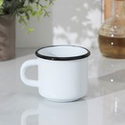 Кружка эмалированная, 250 мл, цвет белый - Фото 3