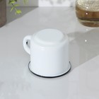 Кружка эмалированная, 250 мл, цвет белый - Фото 4