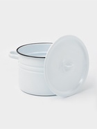 Кастрюля эмалированная, 8 л, d=25.5 см, с крышкой, без деколи, белая - Фото 2