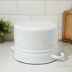 Кастрюля эмалированная, 8 л, d=25.5 см, цилиндрическая, белая - Фото 3