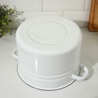 Кастрюля эмалированная, 8 л, d=25.5 см, цилиндрическая, белая - Фото 4