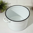 Кастрюля эмалированная, 8 л, d=25.5 см, цилиндрическая, белая - Фото 5