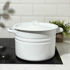 Кастрюля эмалированная, 8 л, d=25.5 см, цилиндрическая, белая - Фото 6