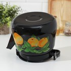 Чайник эмалированный, 3,5 л, цвет чёрный, рисунок МИКС - Фото 4