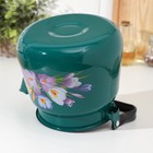 Чайник эмалированный, 3,5 л, с декором МИКС, цвет бирюзовый - Фото 3