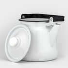 Чайник, 3.5 л, эмалированная сталь, белый - Фото 2