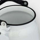 Чайник, 3.5 л, эмалированная сталь, белый - Фото 3