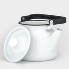 Чайник, 2.3 л, эмалированная сталь, белый - Фото 2