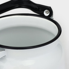 Чайник, 2.3 л, эмалированная сталь, белый - Фото 3