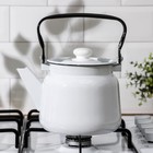 Чайник, 2.3 л, эмалированная сталь, белый - Фото 5