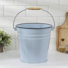 Ведро эмалированное, 12 л, голубое - Фото 1