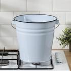 Ведро эмалированное, 12 л, голубое - Фото 4
