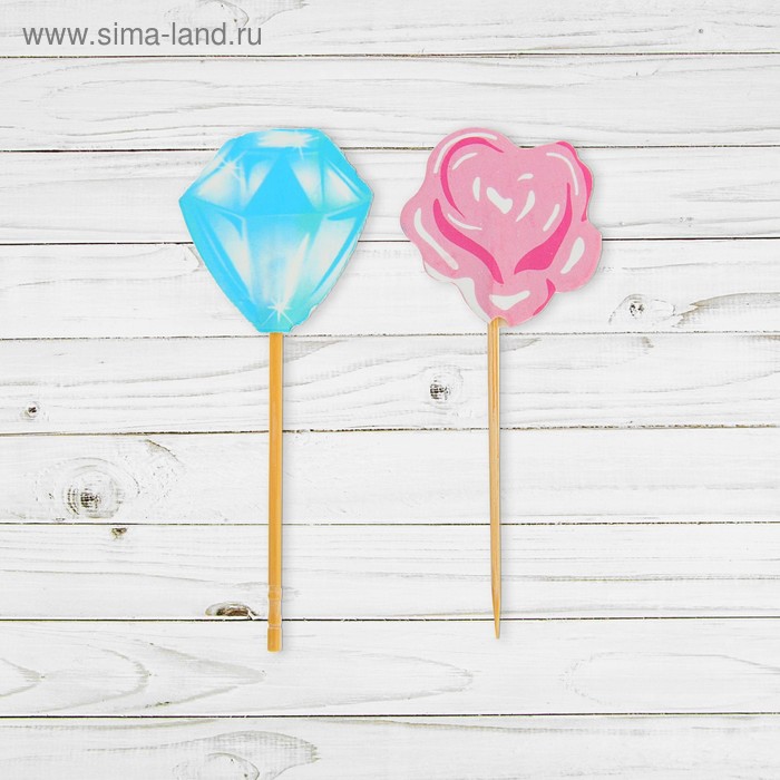 Пика для канапе «Драгоценности и розы» (набор 24 шт.) - Фото 1