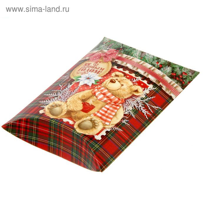Коробка складная фигурная «Новогодний подарок», 19 × 14 × 4 см