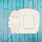 Роспись по дереву фоторамка с подвесом «Дед мороз» - Фото 1