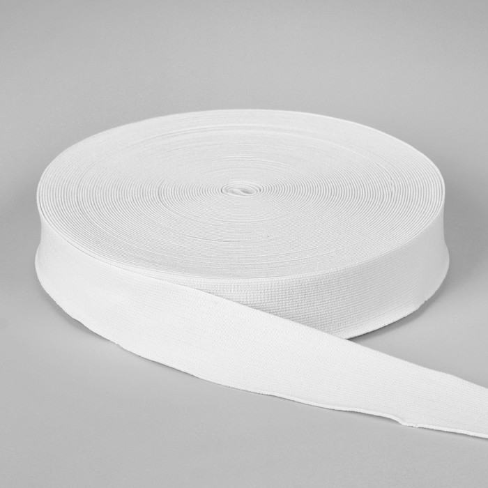 Резинка бельевая, 40 мм, 25 ± 1 м, цвет белый