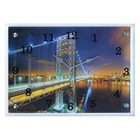 Часы-картина настенные, интерьерные "Ночной мост", бесшумные, 25 х 35 см - фото 319974776