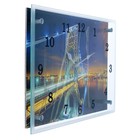 Часы настенные, серия: Город, "Ночной мост", 25 х 35 см - фото 8285814