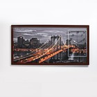 Часы-картина настенные, интерьерные "Манхэттенский мост", 50 х 100 см, на холсте, бесшумные - фото 10209695