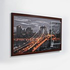 Часы-картина настенные, серия: Город, "Манхэттенский мост", 50 х 100 см - фото 8285826