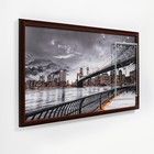 Часы-картина настенные, серия: Город, "Бруклинский мост", 50 х 100 см - Фото 2