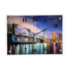 Часы-картина настенные, интерьерные «Ночной город и архитектура», бесшумные, 25×35 см - Фото 1