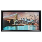 Часы-картина настенные, серия: Город, "Бруклинский мост", 50 х 100 см - фото 5939093