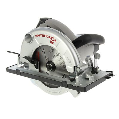 Пила дисковая «ИНТЕРСКОЛ» ДП-190/1600М, 220 В, 1600 Вт, 4800 об/мин, 190×20 мм, пропил 65 мм