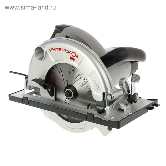 Пила дисковая «ИНТЕРСКОЛ» ДП-190/1600М, 220 В, 1600 Вт, 4800 об/мин, 190×20 мм, пропил 65 мм - Фото 1