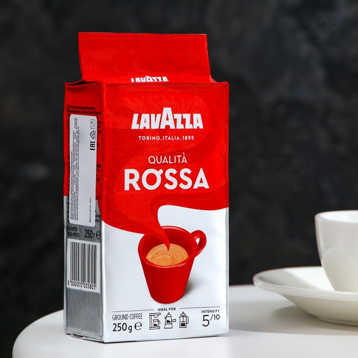 Кофе молотый LAVAZZA Rossa, 250 г - Фото 1