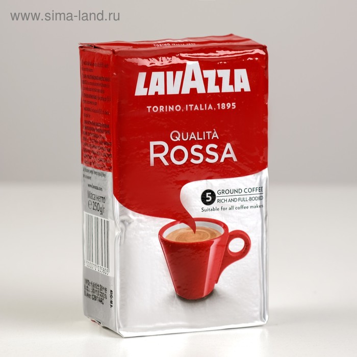 Кофе молотый LAVAZZA Rossa, 250 г - Фото 1