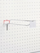 Крючок одинарный с ценникодержателем для металлической перфорированной панели, d=4.8 мм, L=20 см, шаг 50 мм, цвет хром - Фото 3