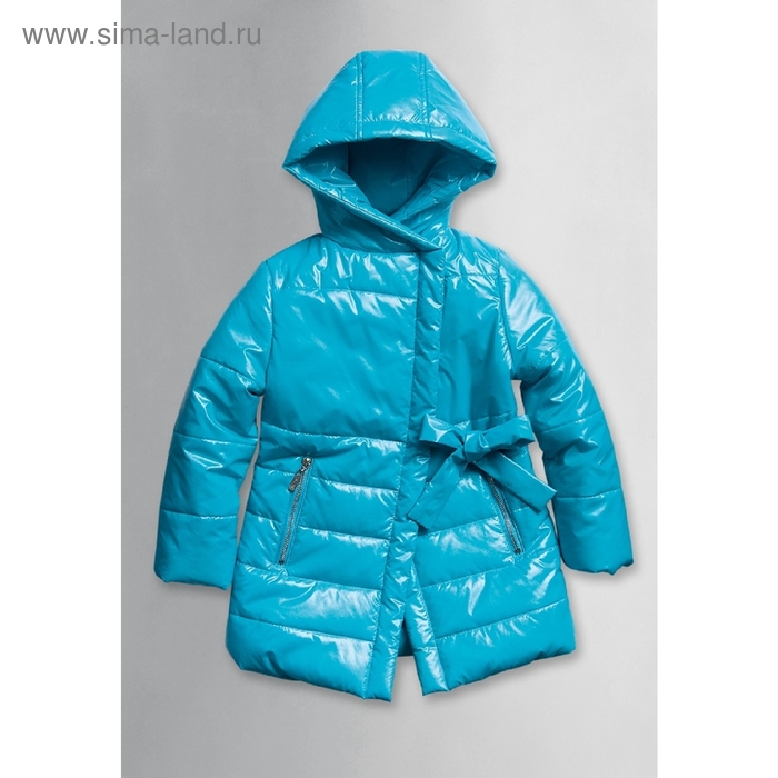 Пальто для девочки, рост 116 см, цвет лазурный - Фото 1