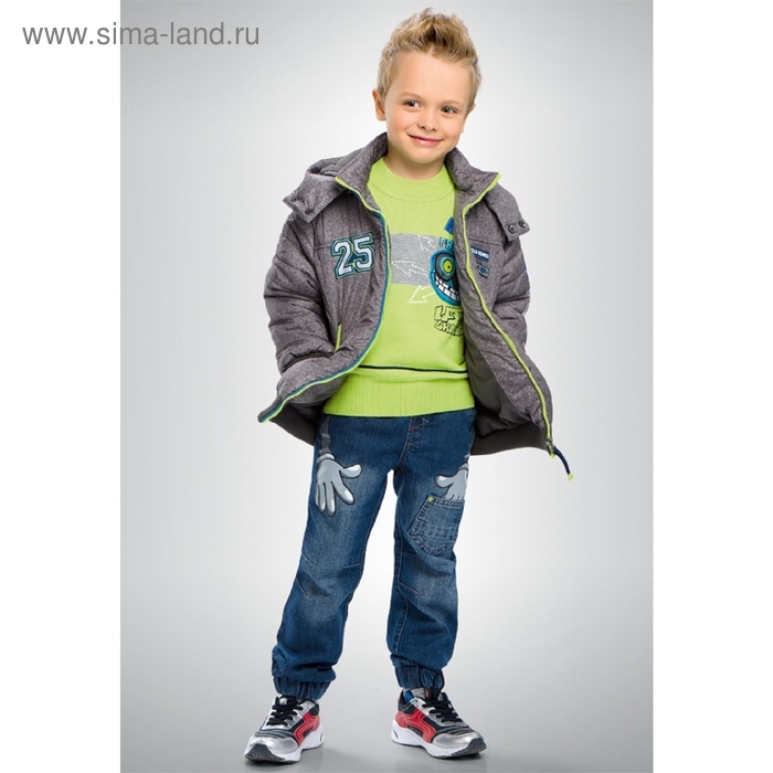 Куртка для мальчика, рост 110 см, цвет серый - Фото 1