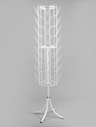 Стойка вращающаяся для шапок, напольная, 48 карманов, 50×50×180 см, белая - Фото 2