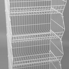 Горка-накопитель из шести корзин, 60×45×178, белая - Фото 3