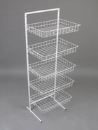 Стойка прикассовая 60×45×180, 5 корзин, белая - Фото 3