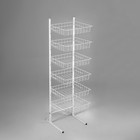 Стойка прикассовая 40×35×180, 6 корзин, белая - Фото 2