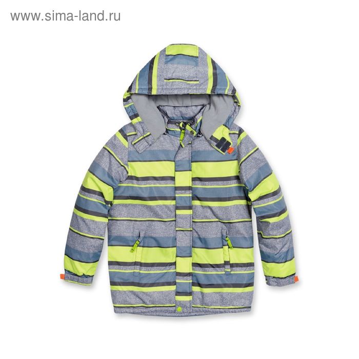 Куртка для мальчика, возраст 7 лет, зелёные полоски - Фото 1