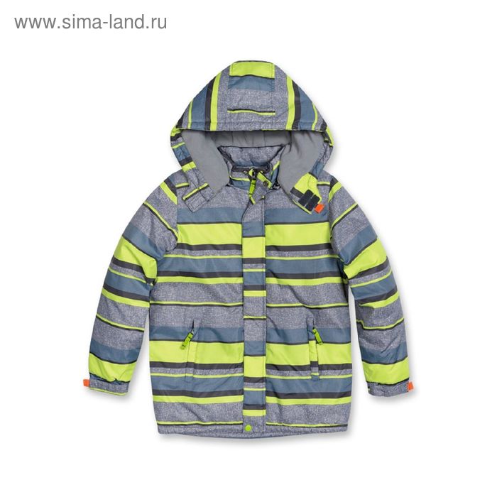 Куртка для мальчика, возраст 8 лет, зелёные полоски - Фото 1