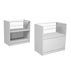 Прилавок из ЛДСП, демонстрационный, 90×44.5×90 см, стекло, белый - Фото 2