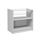 Прилавок из ЛДСП, демонстрационный, 90×44.5×90 см, стекло, белый - Фото 3