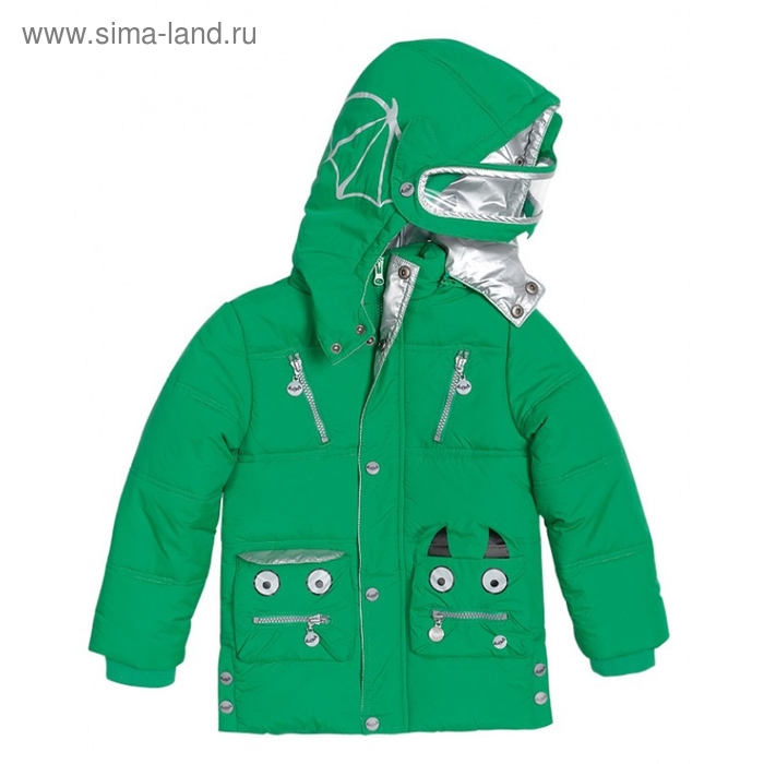 Куртка для мальчика, рост 98 см, цвет зелёный - Фото 1