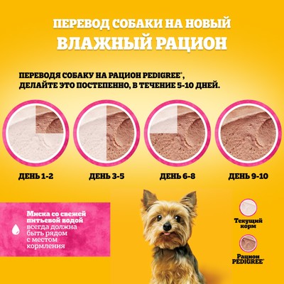 Влажный корм Pedigree для собак мелких пород, паштет говядина, пауч, 80 г