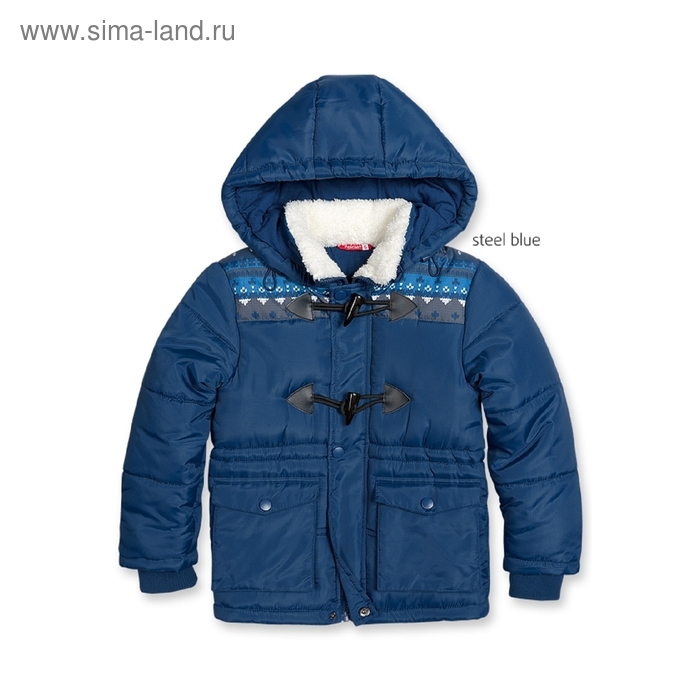 Куртка для мальчиков, рост 116 см, цвет синий - Фото 1