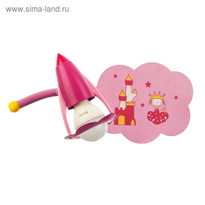 Светильник "Замок принцессы", 40Вт Е14, цвет розовое - Фото 1